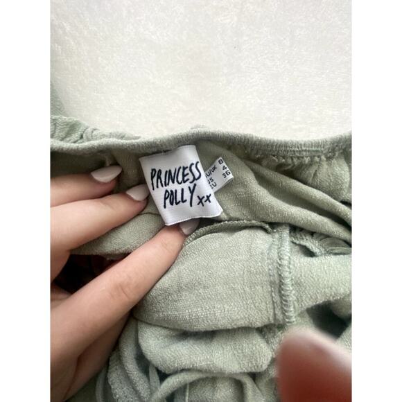 Princess Polly Jude Jade Cowl Neck Strappy Back Flowy Romper Size 4 - Picture 7 of 7